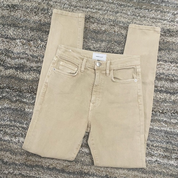 Current/Elliot Skinny Jeans Sz 27 | Current/Elliot High Rise Skinny Jeans Khaki - Picture 9 of 12